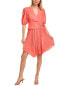 Фото #2 товара Bcbgmaxazria Pleated Cocktail Dress Women's Orange 2