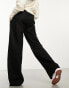 Фото #4 товара Cotton:On wide leg relaxed trousers with drawstring waist in black