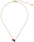 kate spade new york double Crystal Pendant Necklace, 16" + 3" extender
