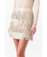Фото #2 товара Women's Leather Fringe Mini Skirt