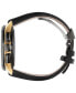 ფოტო #2 პროდუქტის Unisex Swiss G-Chrono XL Black Leather Strap Watch 44mm YA101203