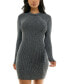 Фото #5 товара Juniors' Side-Cable Metallic Sweater Dress