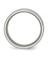 ფოტო #3 პროდუქტის Titanium Brushed and Polished Grooved Wedding Band Ring