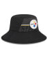 Фото #4 товара Men's Black Pittsburgh Steelers 2023 NFL Training Camp Stretch Bucket Hat