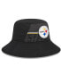 Men's Black Pittsburgh Steelers 2023 NFL Training Camp Stretch Bucket Hat