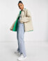 Фото #8 товара ASOS DESIGN reversible quilt lined jacket in stone and green