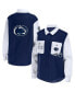 ფოტო #1 პროდუქტის Women's Navy Penn State Nittany Lions Button-Up Shirt Jacket