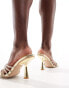 Simmi London Estelleah embellished heeled mule in gold