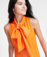 Фото #3 товара Women's Sleeveless Tie-Neck Blouse, Created for Macy's
