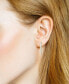 ფოტო #2 პროდუქტის Clear Crystal C Hoop Set in Silver Plate and Gold Plate