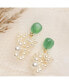 ფოტო #2 პროდუქტის Women's White Snowball Drop Earrings