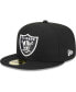 Фото #2 товара Men's Black Las Vegas Raiders Camo Undervisor 59FIFTY Fitted Hat