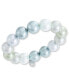 ფოტო #1 პროდუქტის Silver-Tone Color Imitation Pearl Stretch Bracelet, Created for Macy's