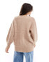 Фото #4 товара Cotton On oversized cardigan in camel