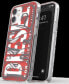 DIESEL SNAP CASE CLEAR IPHONE 12 PRO CZERWONY