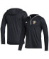 ფოტო #1 პროდუქტის Men's Black Pittsburgh Penguins Team Long Sleeve Quarter-Zip Hoodie T-shirt