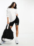 ASOS Weekend Collective oversized long sleeve t-shirt with back logo in white