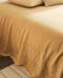 Embroidered linen bedspread