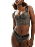 Фото #5 товара Tommy Jeans Signature lace bustier bra in charcoal grey