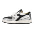 Фото #3 товара Diadora Mi Basket Low Metallic Dirty Lace Up Mens Black, Silver, White Sneakers