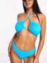 Фото #5 товара ASOS DESIGN mix and match high leg thong bikini bottom in bright blue