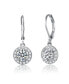 Фото #1 товара Elegant Halo Drop Dangle Leaver back Earrings