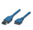 Фото #2 товара Techly ICOC-MUSB3-A-030 - 3 m - USB A - Micro-USB B - USB 3.2 Gen 1 (3.1 Gen 1) - 5000 Mbit/s - Blue