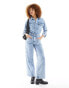 Фото #2 товара Free People utility denim boilersuit in light blue wash