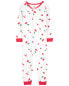 Фото #9 товара Toddler 1-Piece Cherry Print 100% Snug Fit Cotton Footless Pajamas 3T