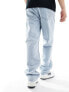 Calvin Klein Jeans 90's straight jeans in light wash Голубой, W38 - фото #5