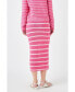 ფოტო #3 პროდუქტის Women's Stripe Knit Midi Skirt