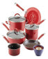 Фото #1 товара Cucina Porcelain Enamel 14 Piece Nonstick Cookware and Measuring Cup Set