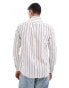 Tommy Hilfiger long sleeve shirt in white and multi stripe