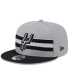 Фото #1 товара Men's Gray San Antonio Spurs Chenille Band 9FIFTY Snapback Hat