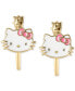 ფოტო #3 პროდუქტის Hello Kitty Enamel Small Hoop Earrings in 18k Gold-Plated Sterling Silver, 3/4"
