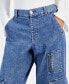 Фото #4 товара Juniors' High-Rise Wide-Leg Cargo Pants