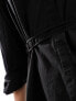 Фото #3 товара Weekday Magma sheer longer shirt with waist tie detail in black