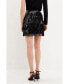 Women's Leather Fringe Mini Skirt