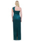 Women's Embellished One-Shoulder Satin Gown