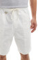 Sixth June wide leg linen shorts in white