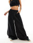 Vero Moda Aware wide leg cotton trouser co-ord in black Черный, XXS - EU 32 - фото #1