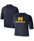 Фото #1 товара Women's Navy Michigan Wolverines Crop Performance T-shirt