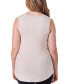 ფოტო #4 პროდუქტის V-Neck Tunic Tank Top with Round Hemline