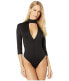 Фото #2 товара Only Hearts 252810 Womens Delicious Keyhole Bodysuit Black Size Small