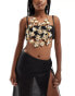 Фото #4 товара ASOS DESIGN Limited Edition harness with flower and faux pearl design in gold tone