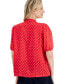 Фото #2 товара Women's Dot-Print Pintuck Short-Sleeve Blouse