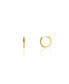 Women's Shiny Jordan 18K Gold Plated Brass Small Hoop Earrings, 0.8"