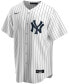 Фото #3 товара Men's Derek Jeter White and Navy New York Yankees Replica Jersey