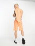Фото #2 товара Polo Ralph Lauren x ASOS exclusive collab terry towelling shorts in orange with logo