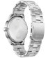 Men's Eco Drive Classic Stainless Steel Bracelet Watch 42mm, Created for Macy's